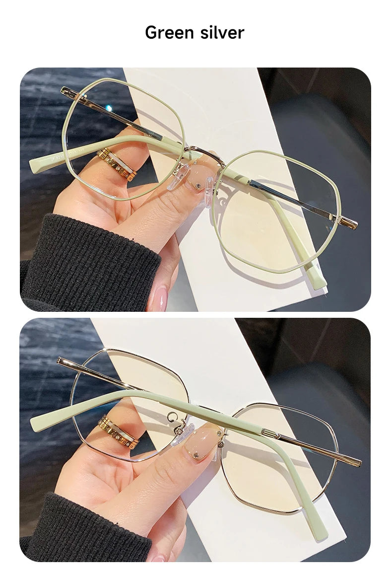 Stylish Geometric Women's Reading Glasses | Anti-Blue Light