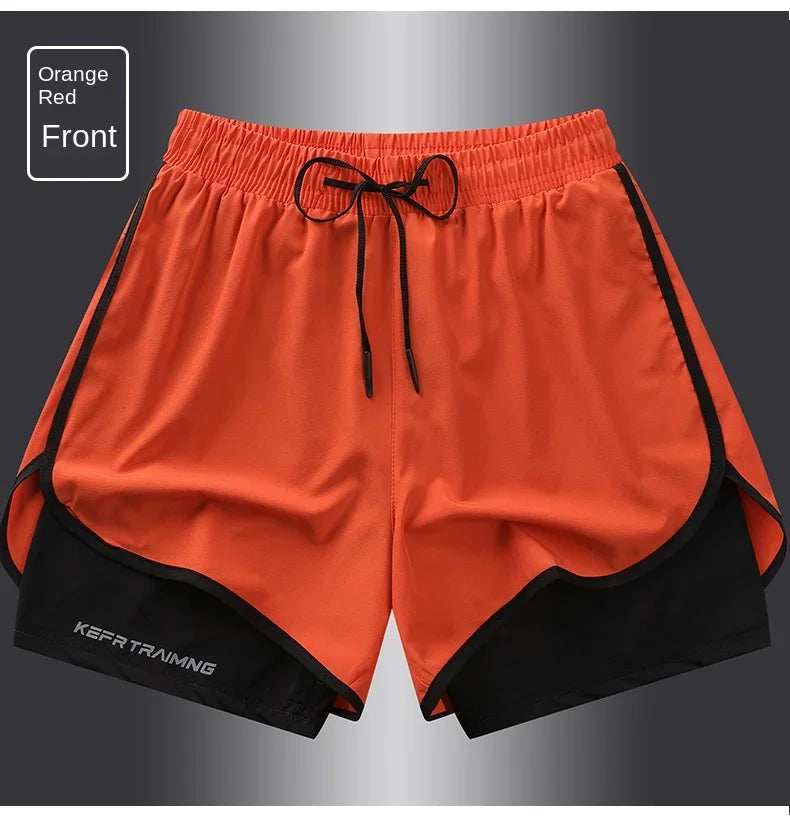 Men's & Women's Anti-Glare Double Layer Sports Shorts | Summer Style