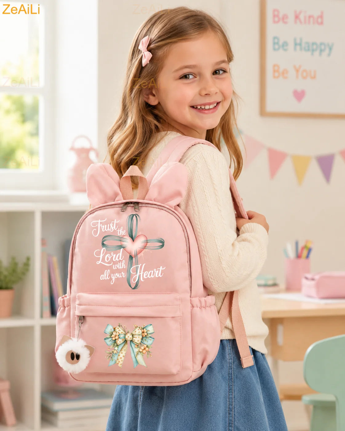 Retro Wolf Head Paw Backpack | Stylish Casual School Rucksack