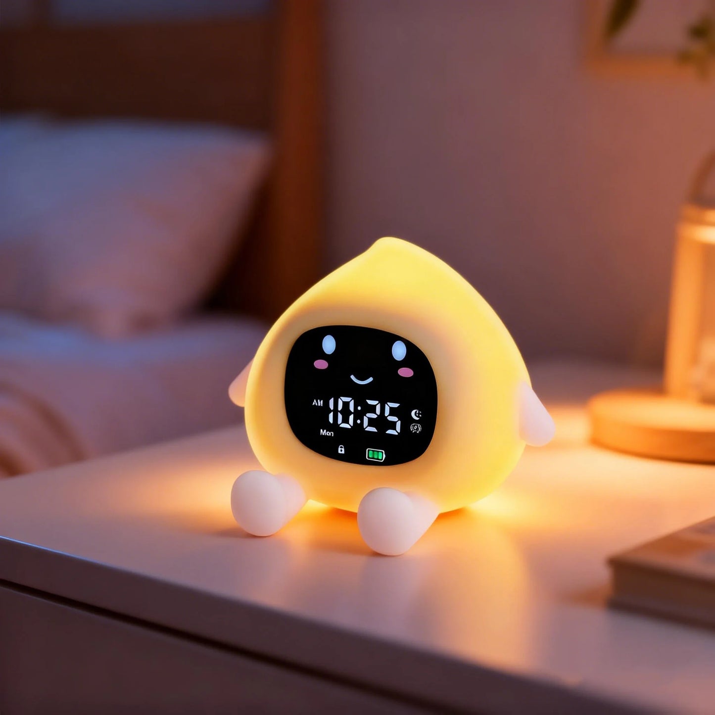 Kids Sleep Training Alarm Clock with Color Night Light & Child Lock