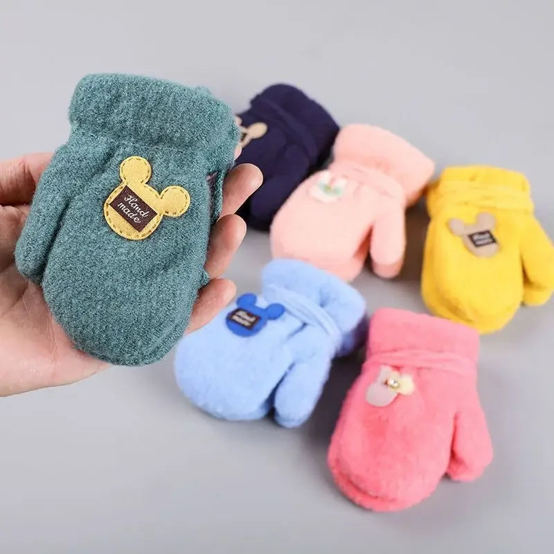 Warm Winter Mittens for Kids | Plush Mohair Gloves for Girls & Boys
