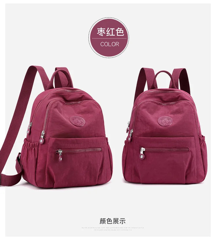 Women's Nylon Oxford Backpack | Stylish Small Rucksack