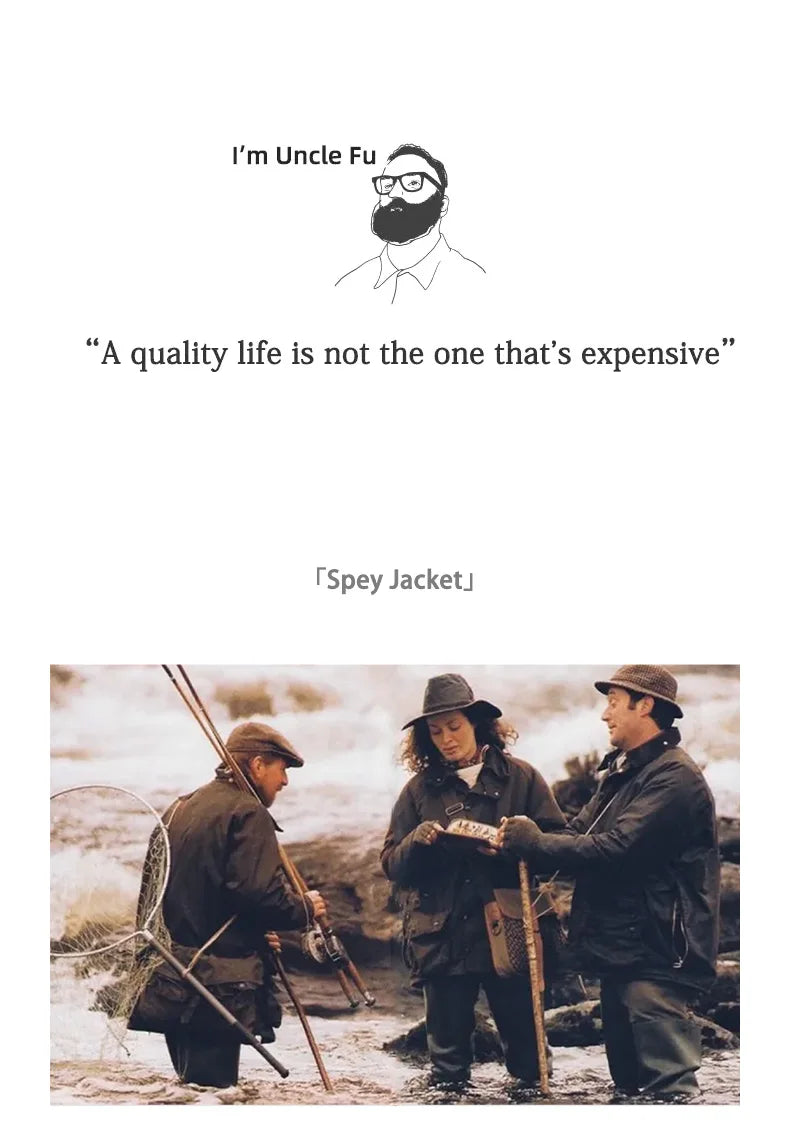Vintage Waxed Fishing Jacket for Men | Classic Outdoor Coat