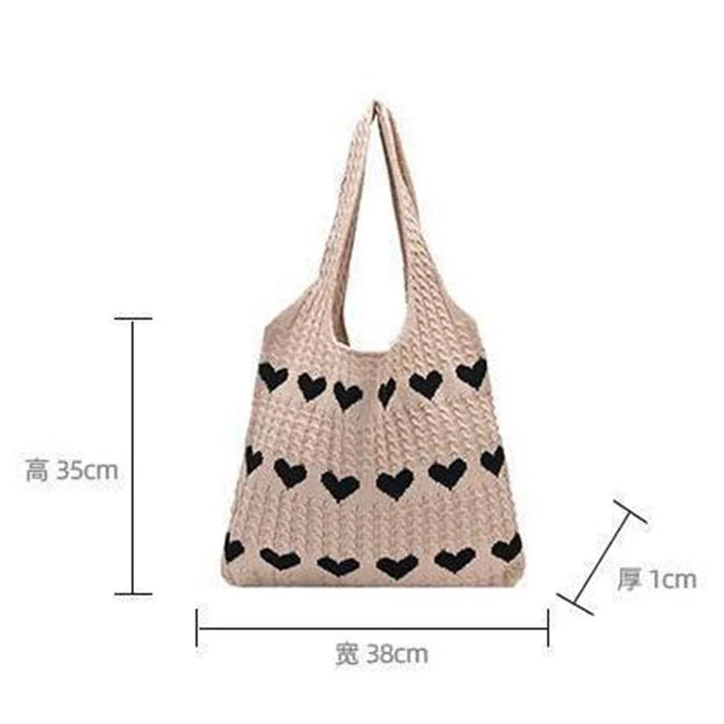 Exquisite Woolen Handheld Shoulder Bag | Stylish Casual Tote