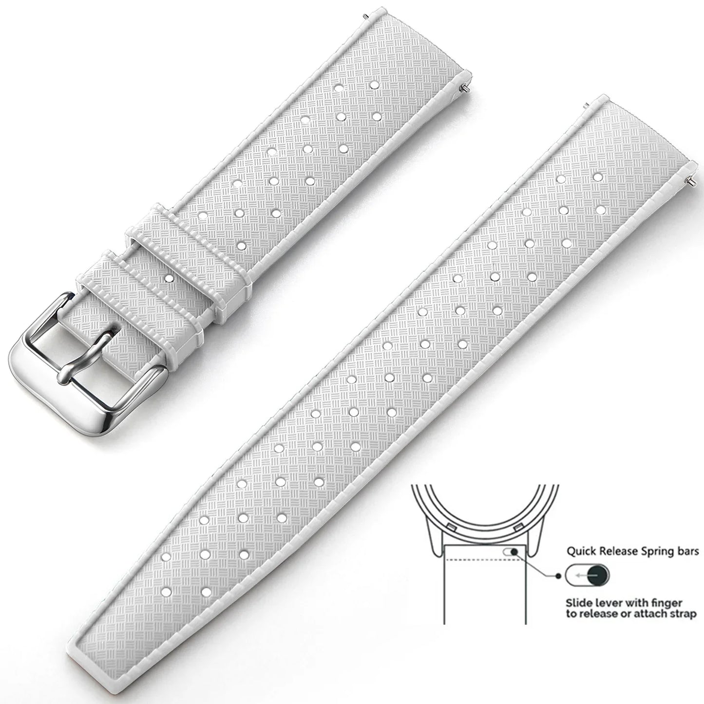 Tropical Silicone Watch Band | Quick Release Rubber Strap