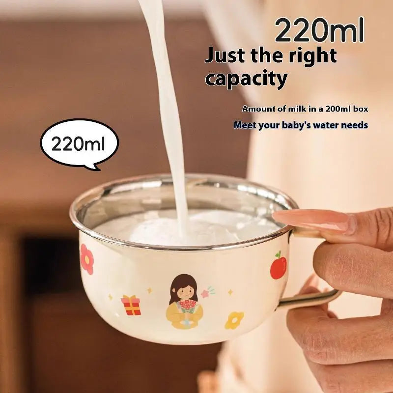 Cute Stainless Steel Water Cup for Kids | Anti-Scald Mug