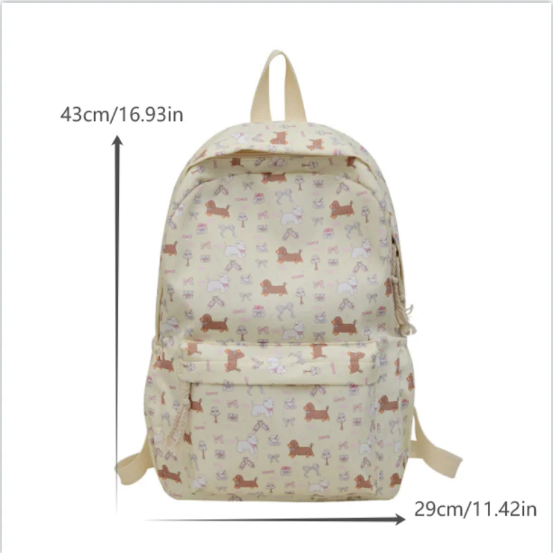 Cute Dachshund Print College Backpack | Stylish and Spacious Design