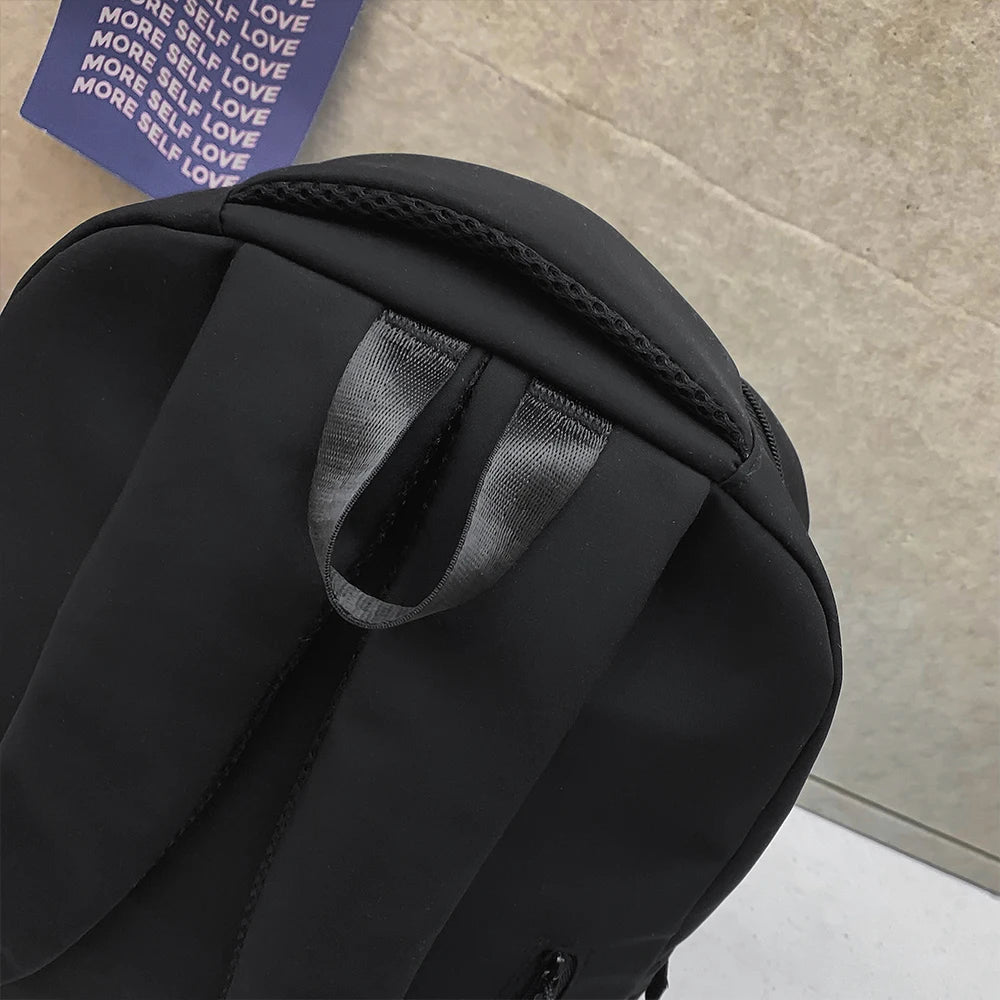 Large Capacity Solid Color Backpack for School & Travel