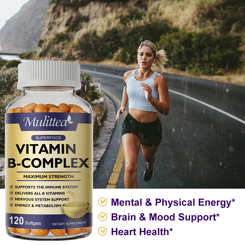 3X Complex Vitamin B Supplements for Stress Relief & Energy Support