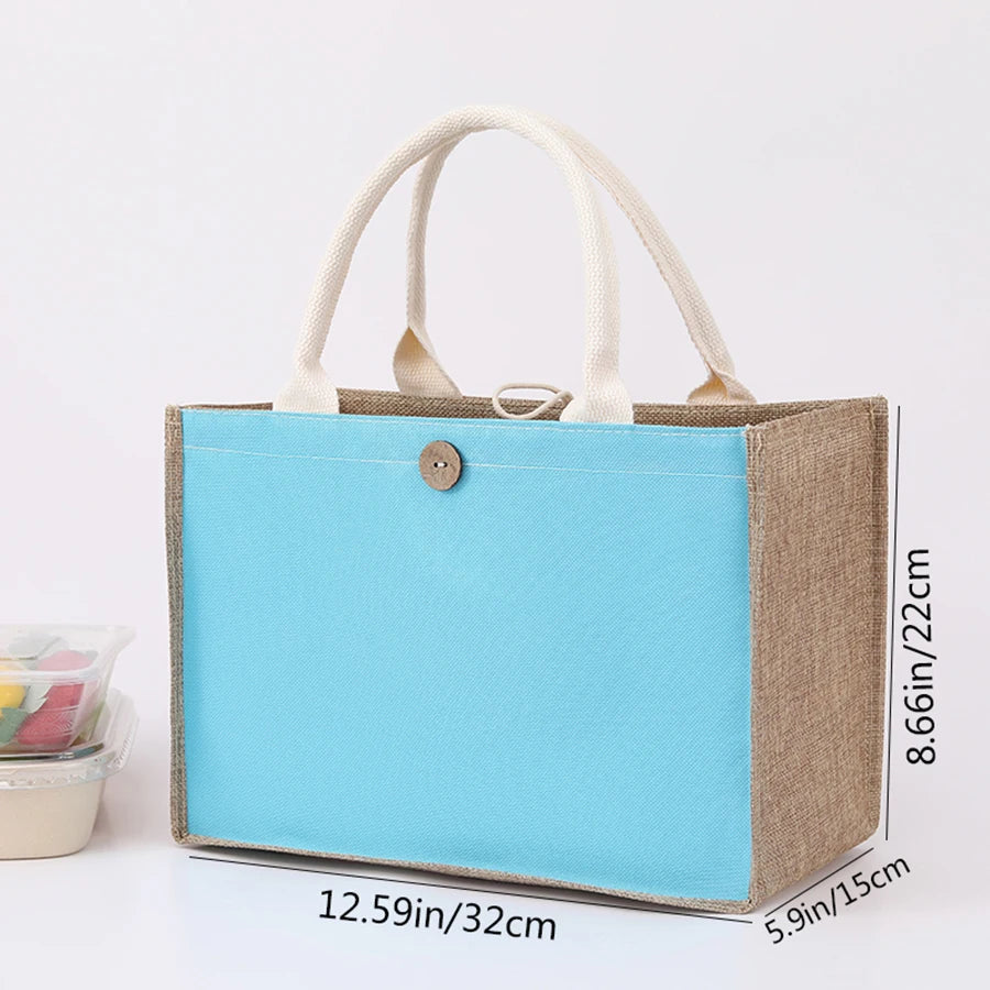 Large Capacity Linen Tote Bag | Versatile Shoulder Bag for Commuting