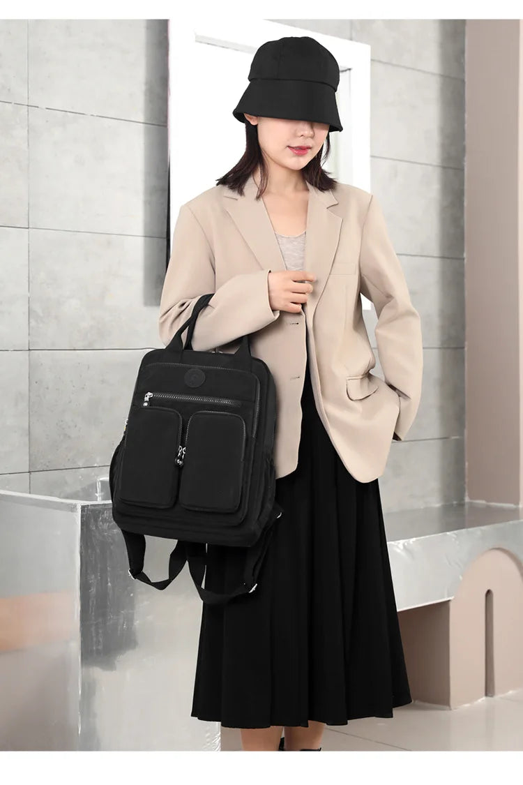 Stylish Multi-Pocket Waterproof Backpack for Women | Travel & School