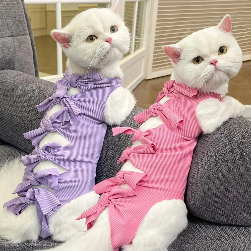 Adjustable Cat Recovery Suit | Soft Breathable Anti-Lick Bodysuit