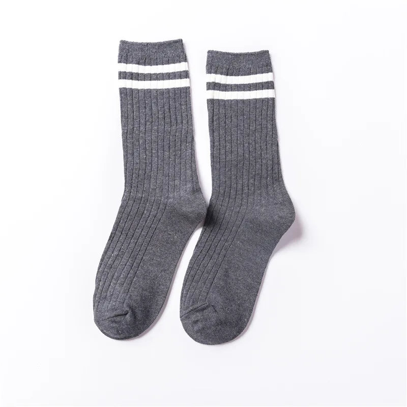 Stylish Women's Striped Long Socks | Comfortable Casual Footwear