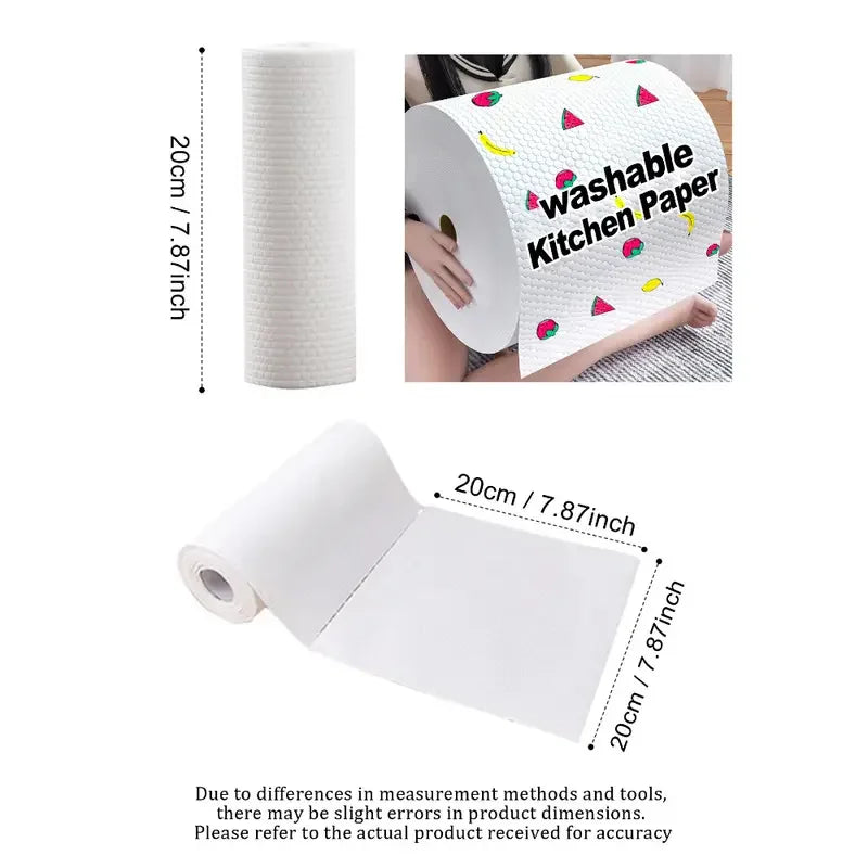 400Pcs Washable Kitchen Paper Towels | Dual-Purpose Cleaning Cloths