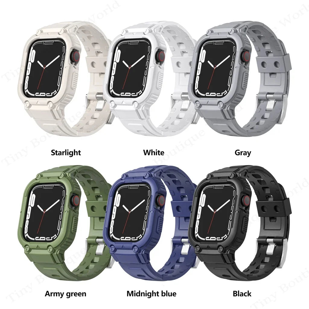 Silicone Strap for All Apple Watch Models | Protective & Stylish