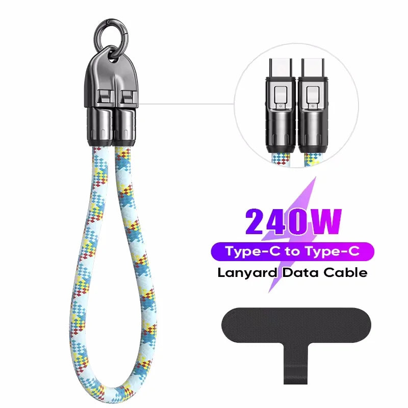 2 in 1 USB-C Phone Lanyard Charging Cable | Fast Charge & Data Transfer