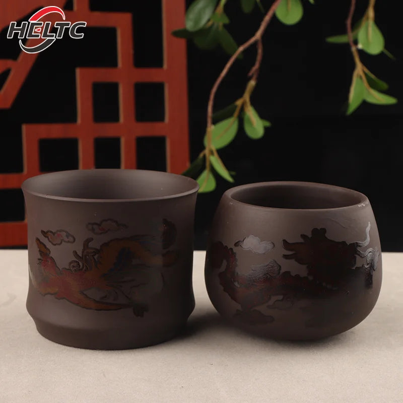 Color-Changing Purple Clay Tea Cup | Elegant Chinese Drinkware