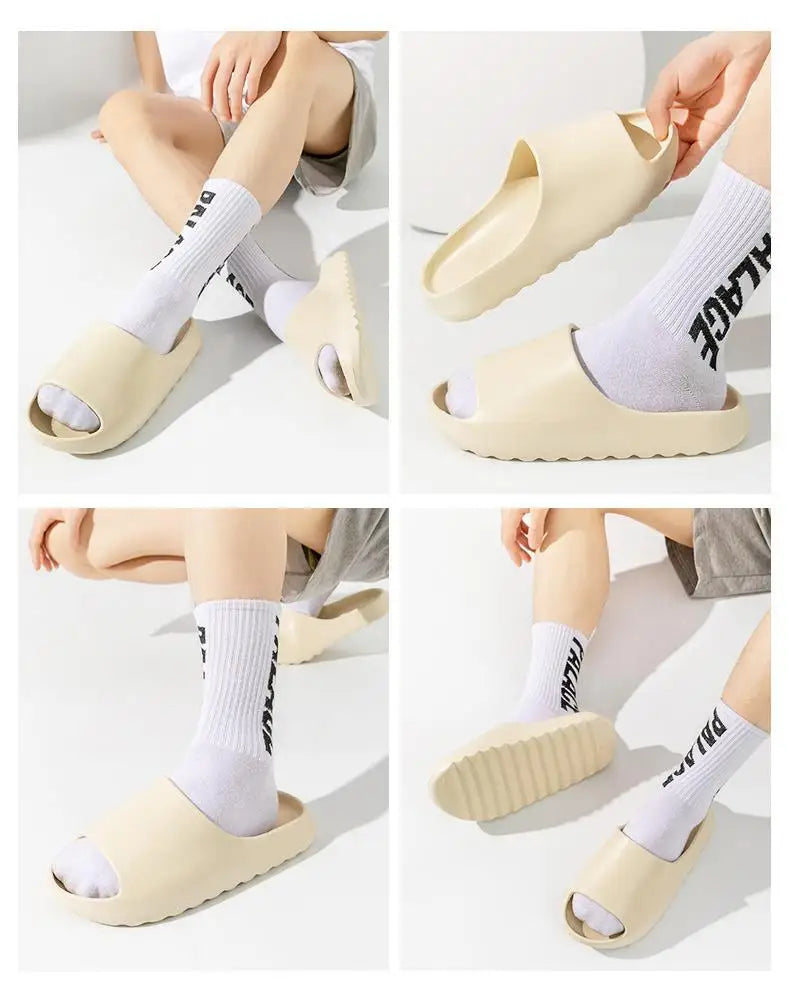 Women's Cloud Thick-Soled Coconut Slippers | Summer Bath Slides