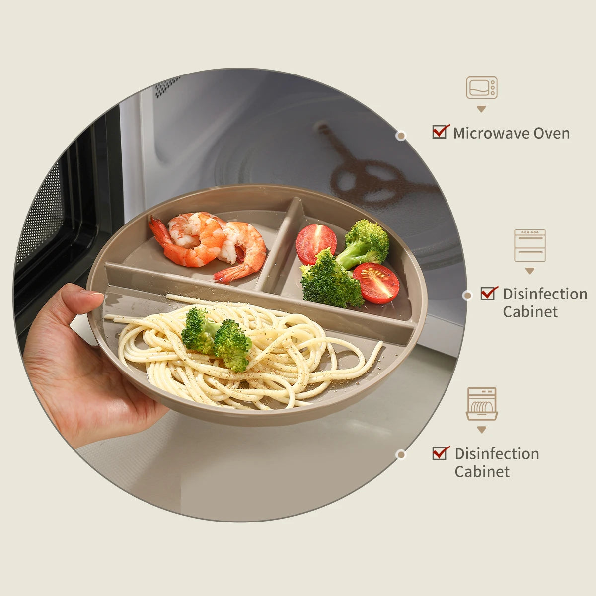 Reusable Divided Dinner Plates | Eco-Friendly Kids Tableware