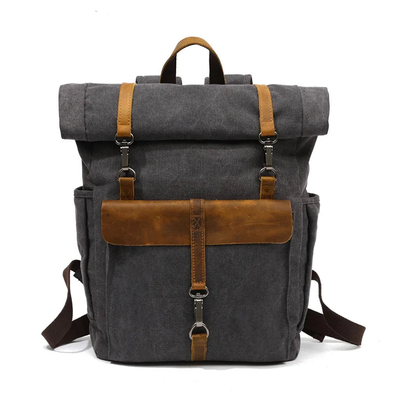 Customizable Men's Canvas Backpack | Large Capacity for Travel