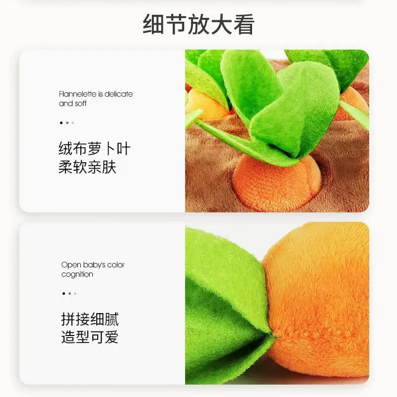 Educational Baby Plush Carrot & Radish Interaction Toy