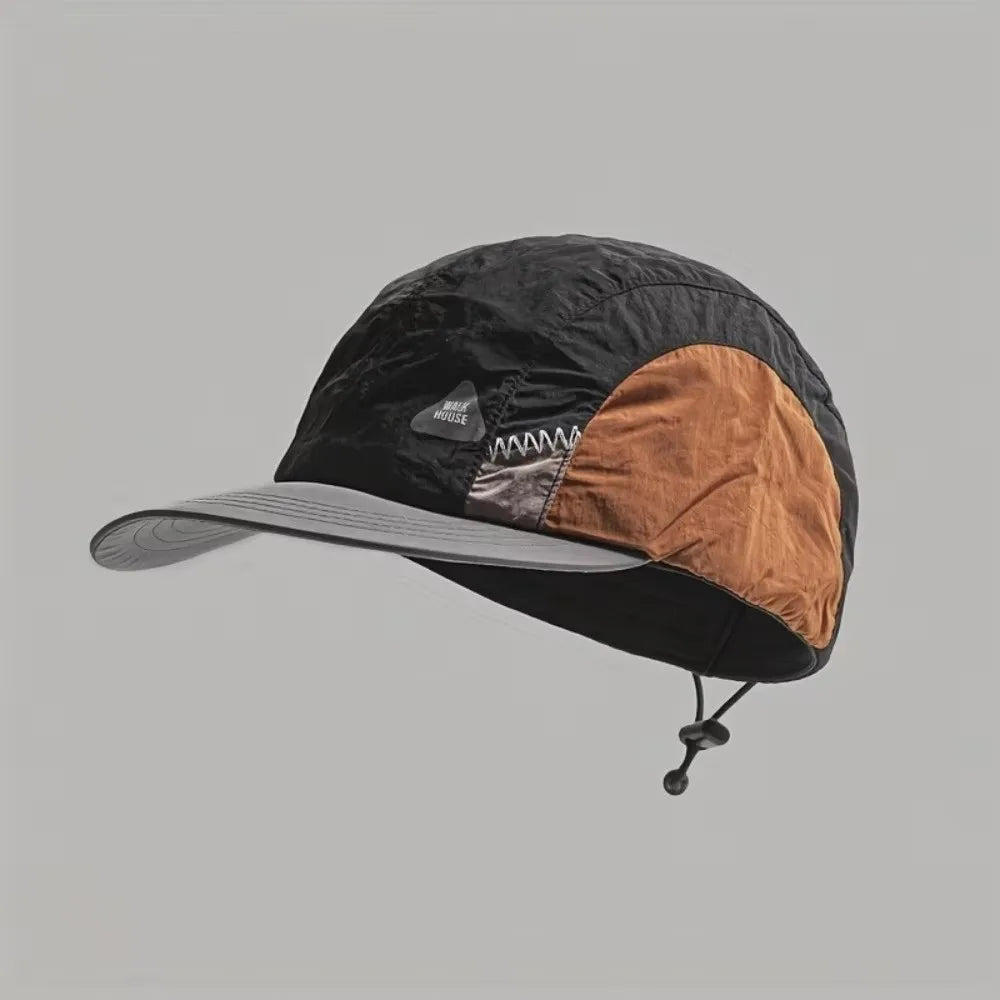 Color Matching Baseball Cap Summer Thin Breathable Quick-drying Hat Flat-brimmed Casual Sun Protection Caps Men and Women