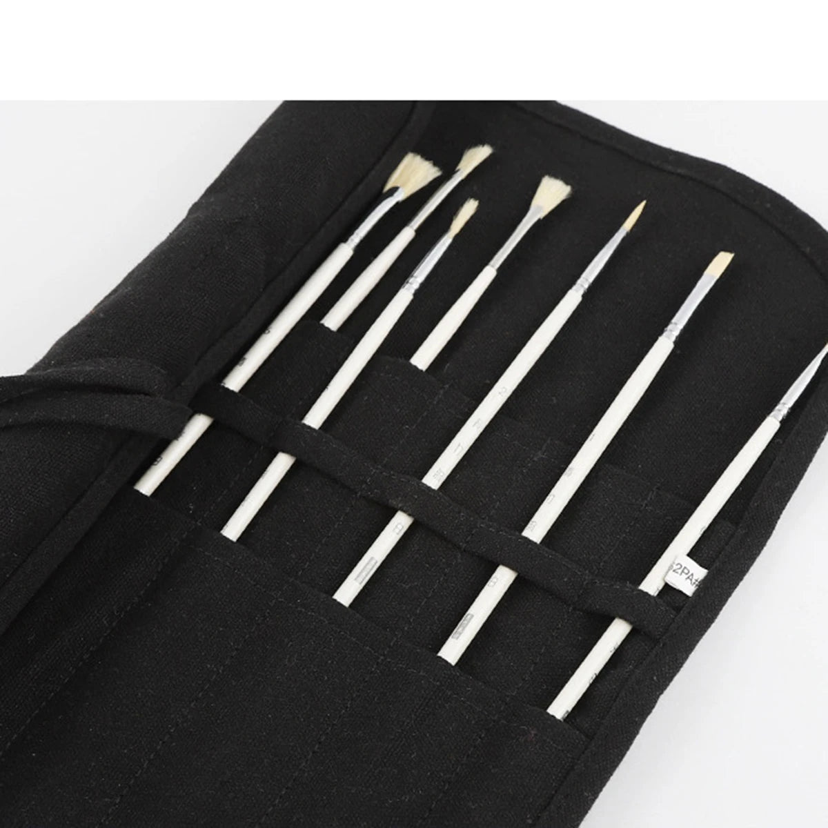 Estuche de lona con 22 ranuras para pinceles de pintura | Organiza tus materiales de arte