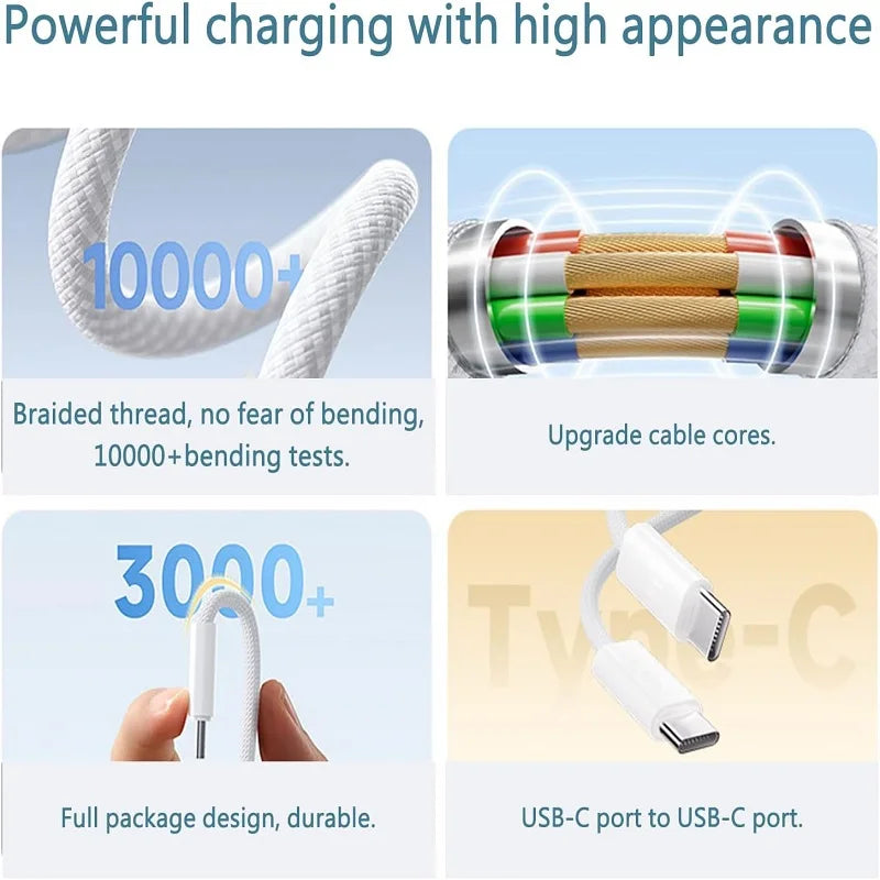 5PCS 60W USB C Cable | Fast Charger & Data Transfer Cord