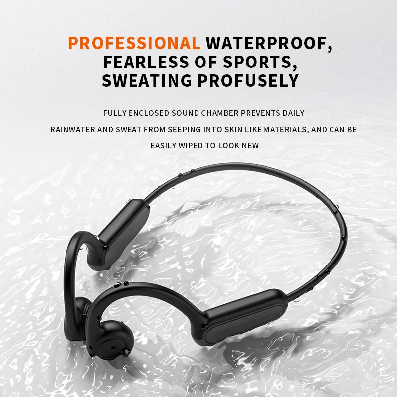 Waterproof Bone Conduction Earphones | Bluetooth Sports Headphones