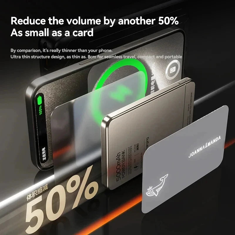 Ultra Wireless Magnetic Power Bank | Fast Charging for All Devices