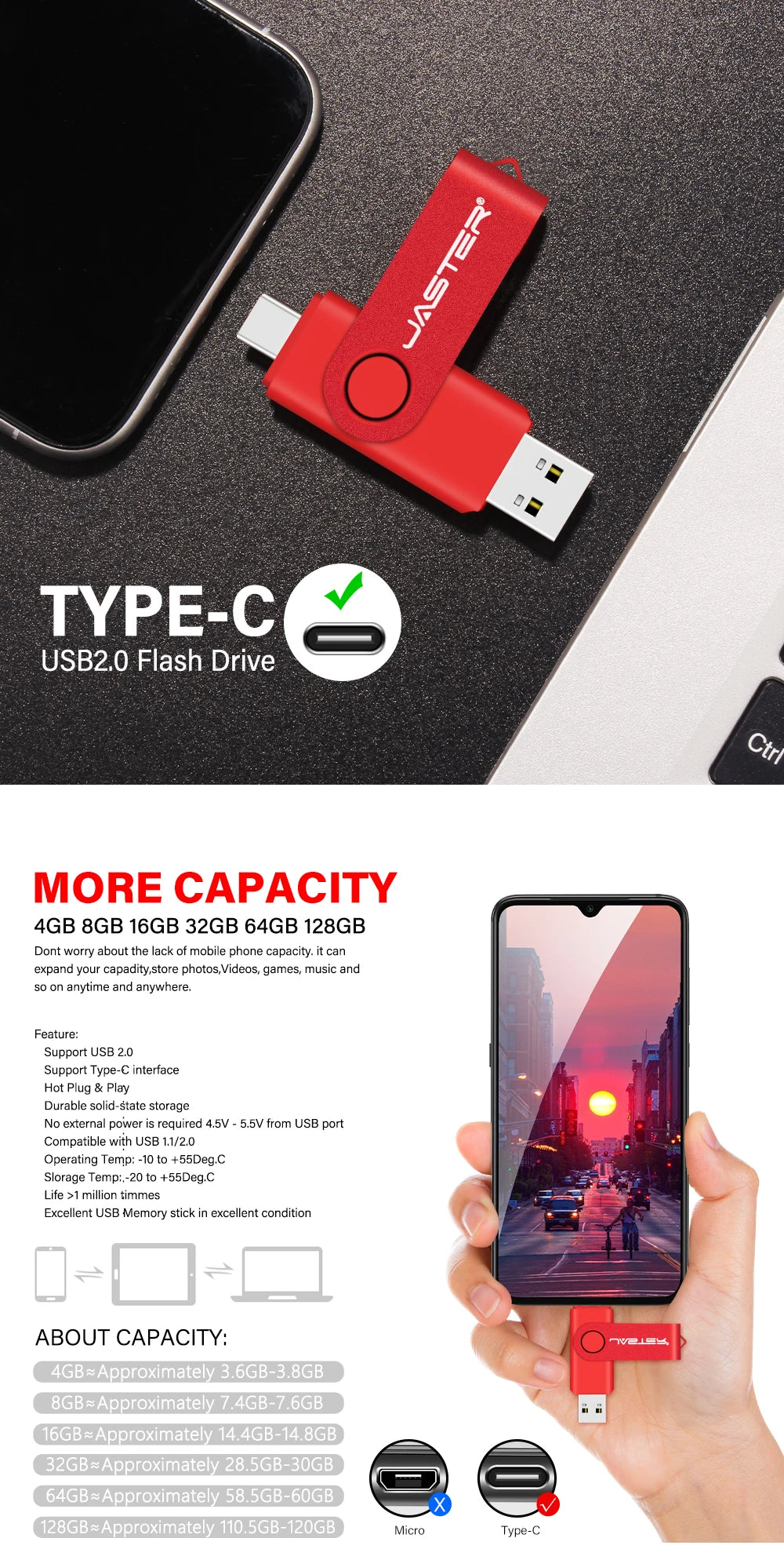 High-Speed 64GB TYPE-C USB 3.0 Flash Drive | Portable OTG Solution