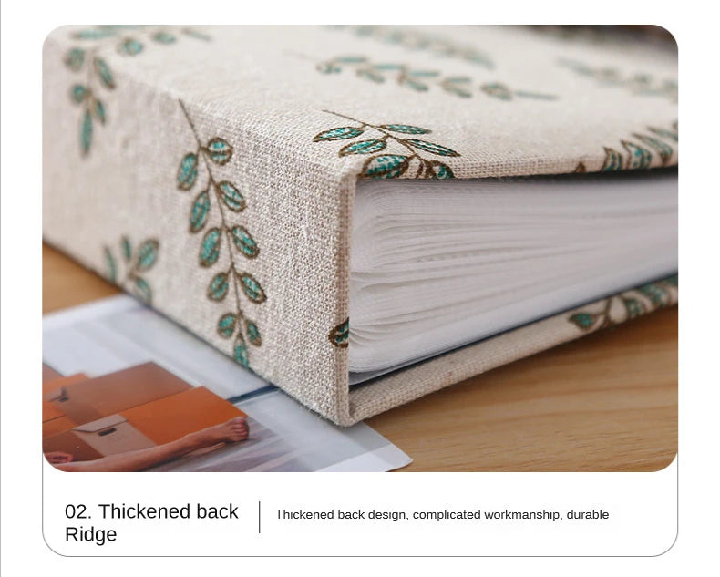 200pcs 6-inch Fabric Photo Album | Large Capacity Family Keepsake