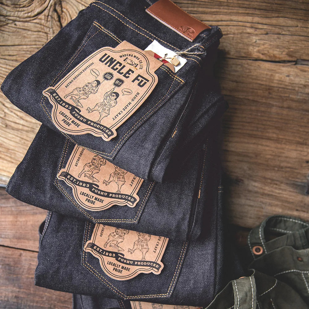 Men's Tapered Fit Selvedge Denim Jeans | Versatile Cotton Pants
