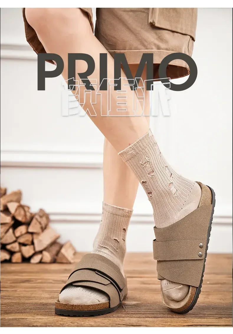 Stylish Cork Slippers for Men | Summer Beach Slides & Mules