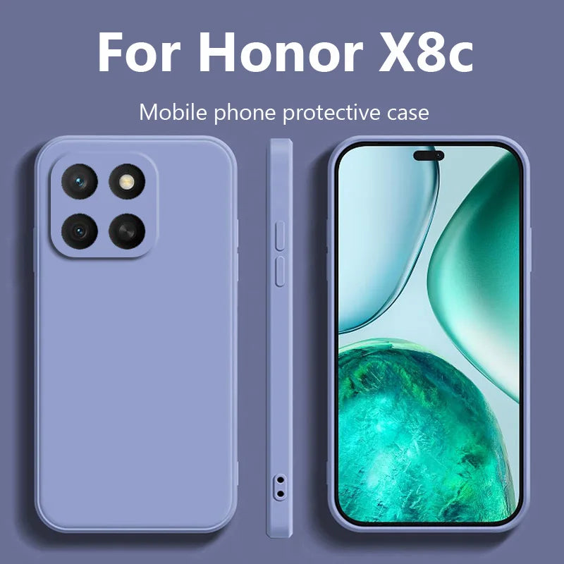 Colorful Drop-Resistant Silicone Case for Honor X8c | Stylish Protection