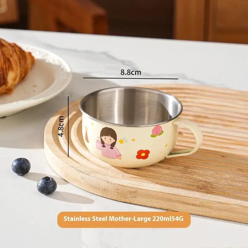 Cute Stainless Steel Water Cup for Kids | Anti-Scald Mug