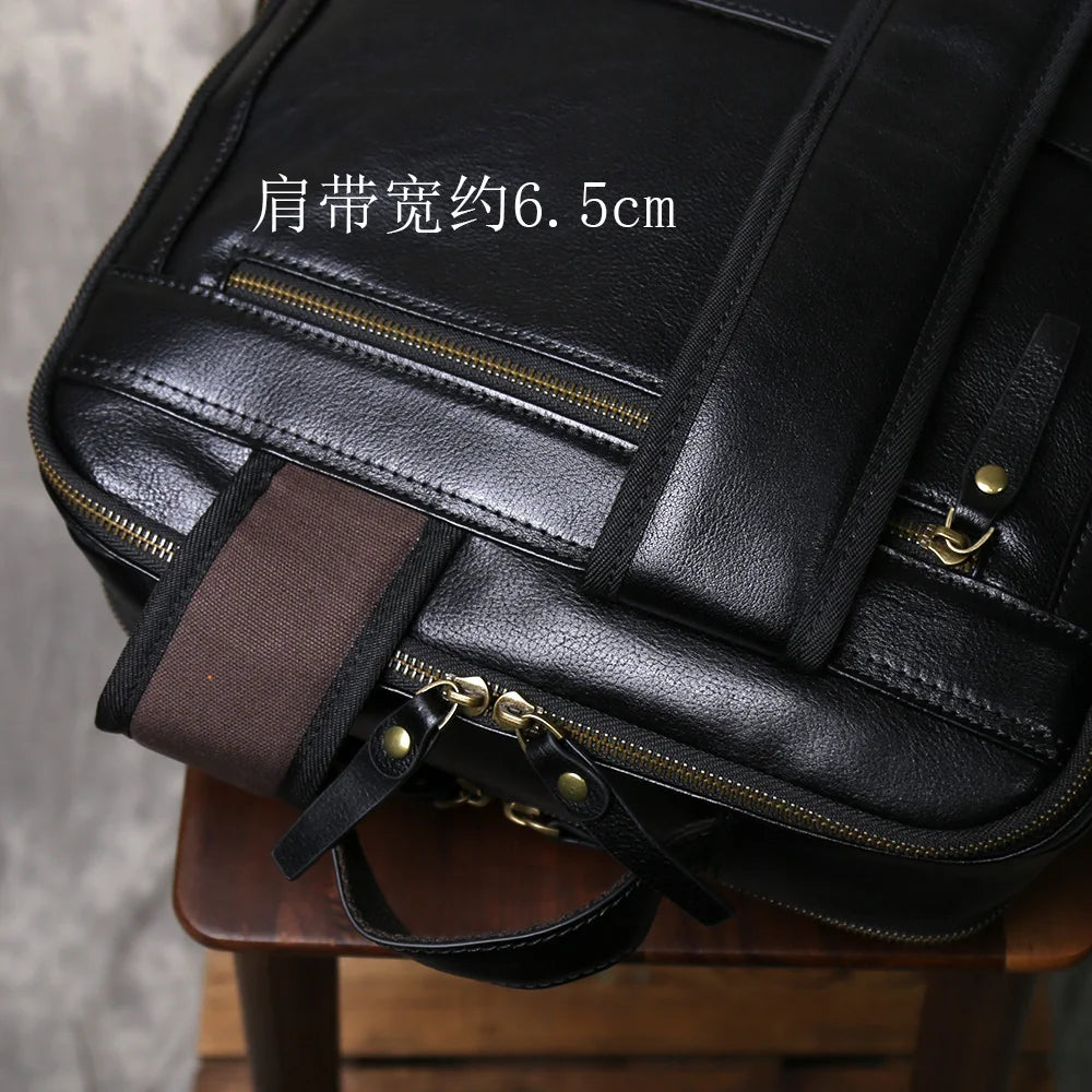 Vintage Leather Men's Backpack | Large Capacity Casual Laptop Bag
