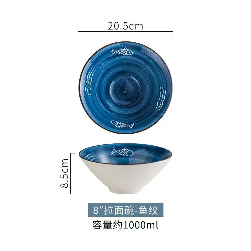 Japanese-style Ceramic Douli Bowl | Elegant Soup & Ramen Dish