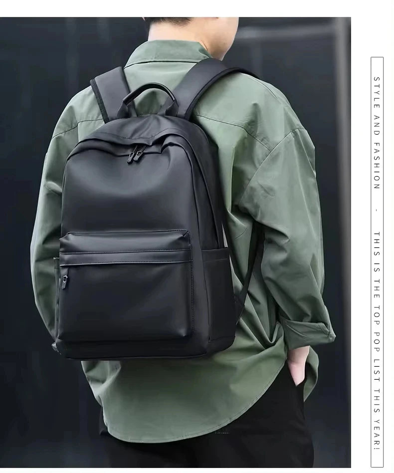 Stylish PU Leather Backpack for Men | Versatile School & Laptop Bag