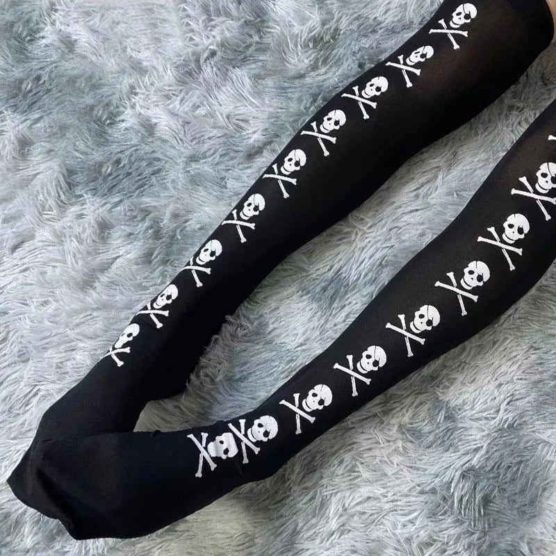 Gothic Long Sexy Stockings | Dark Harajuku Thigh High Hosiery