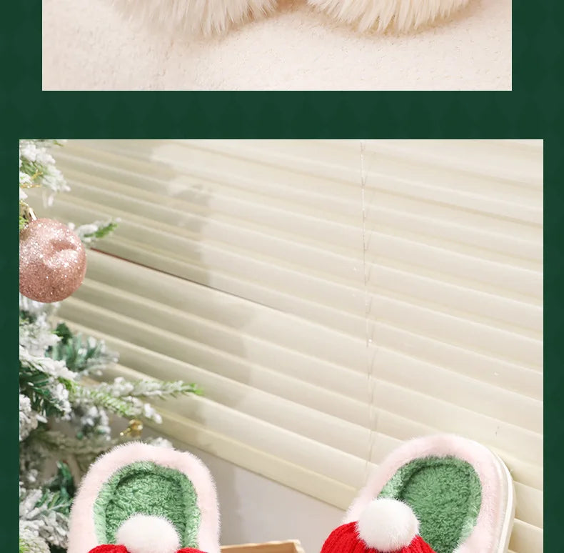 Women's Cute Santa Claus Plush Slippers | Cozy Christmas Indoor Shoes