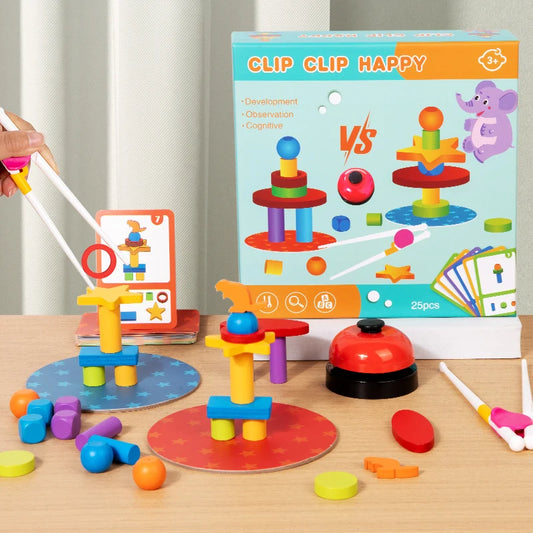 Wooden Clip Bead Game | Montessori Fine Motor Skills Toy