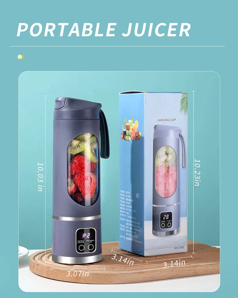 Portable Fruit Juicer | USB Rechargeable Blender for Smoothies