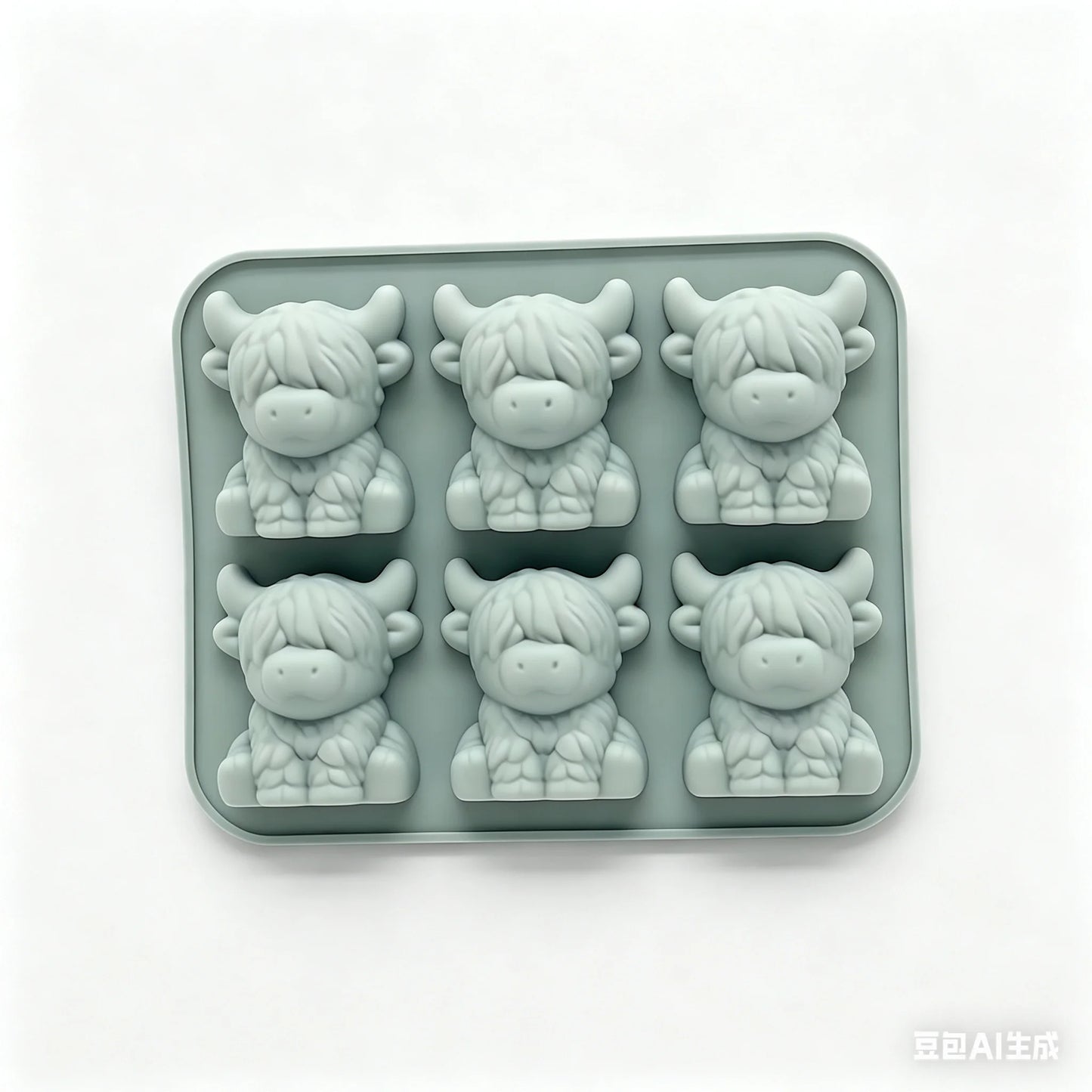 Highland Cow Ice Cube Mold | Cute 3D Silicone Tray for Drinks