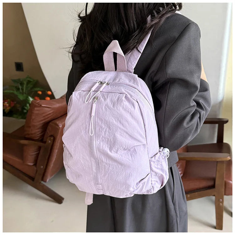 Lightweight Macaron Color Oxford Backpack for Women | Casual Chic bag