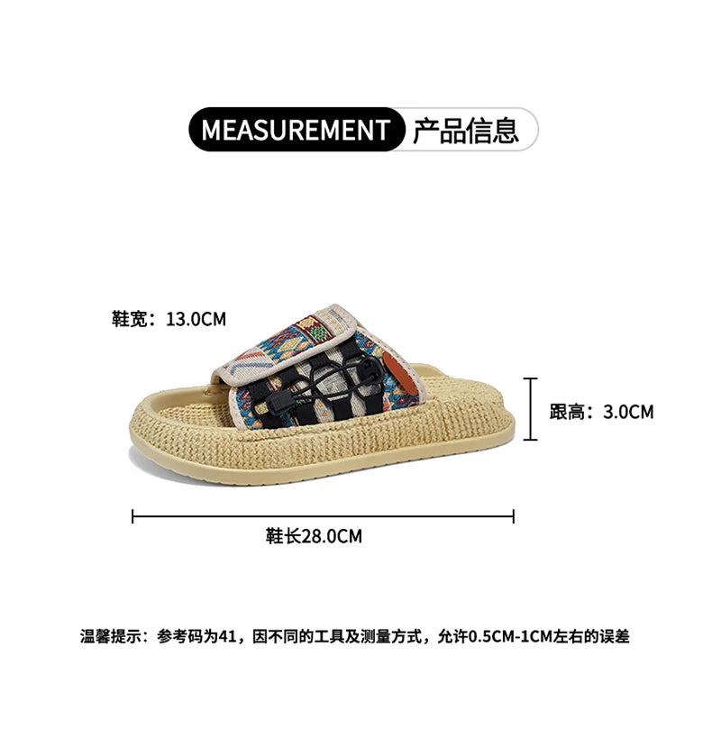 Men's European and American Style Outdoor Slippers, Thick-soled Fashionable Flip Flops for Beach and Leisure