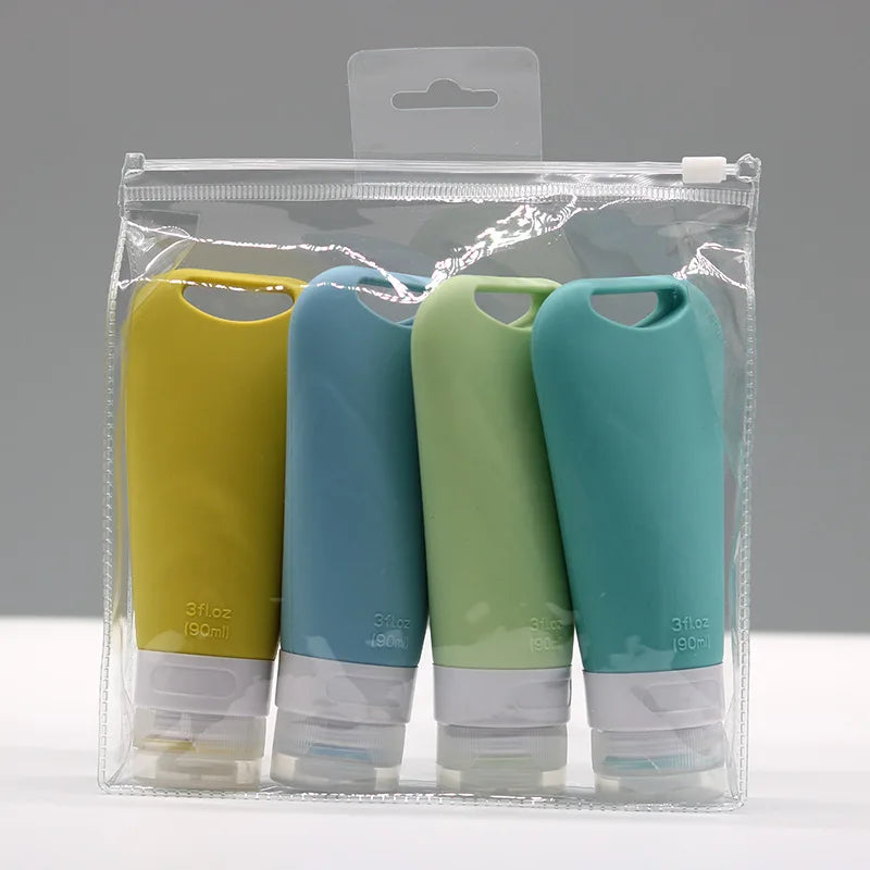Silicone Travel Dispenser Bottle Set | Durable & Refillable Containers