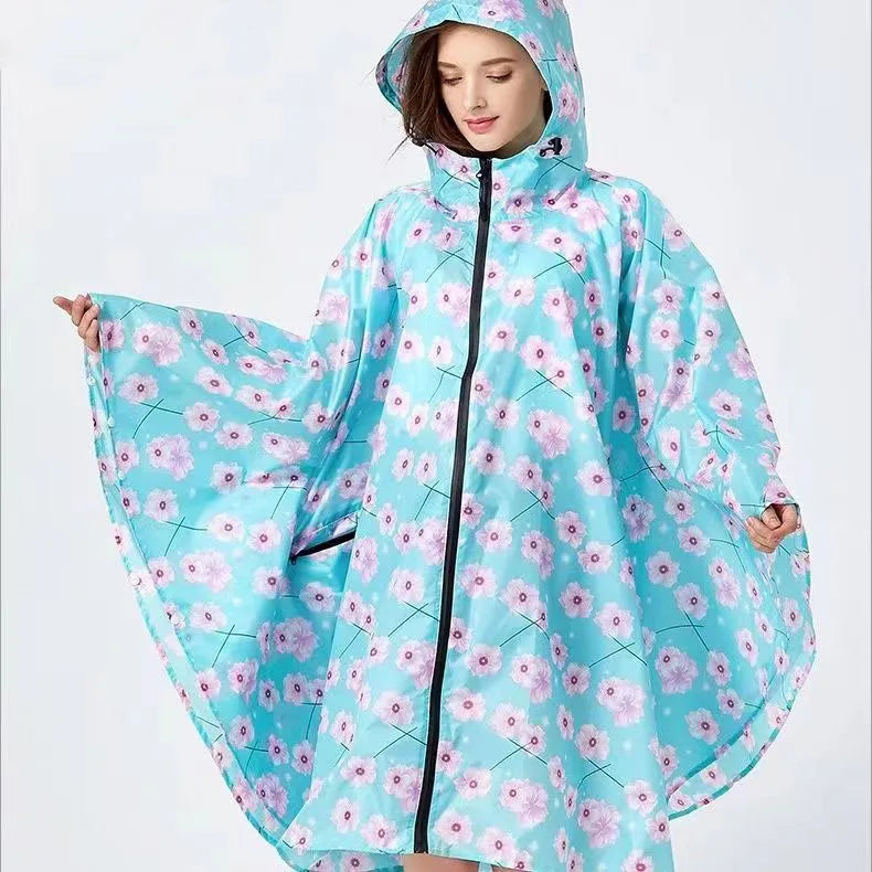 Lightweight Leopard Raincoat for Women | Waterproof Windproof Cloak