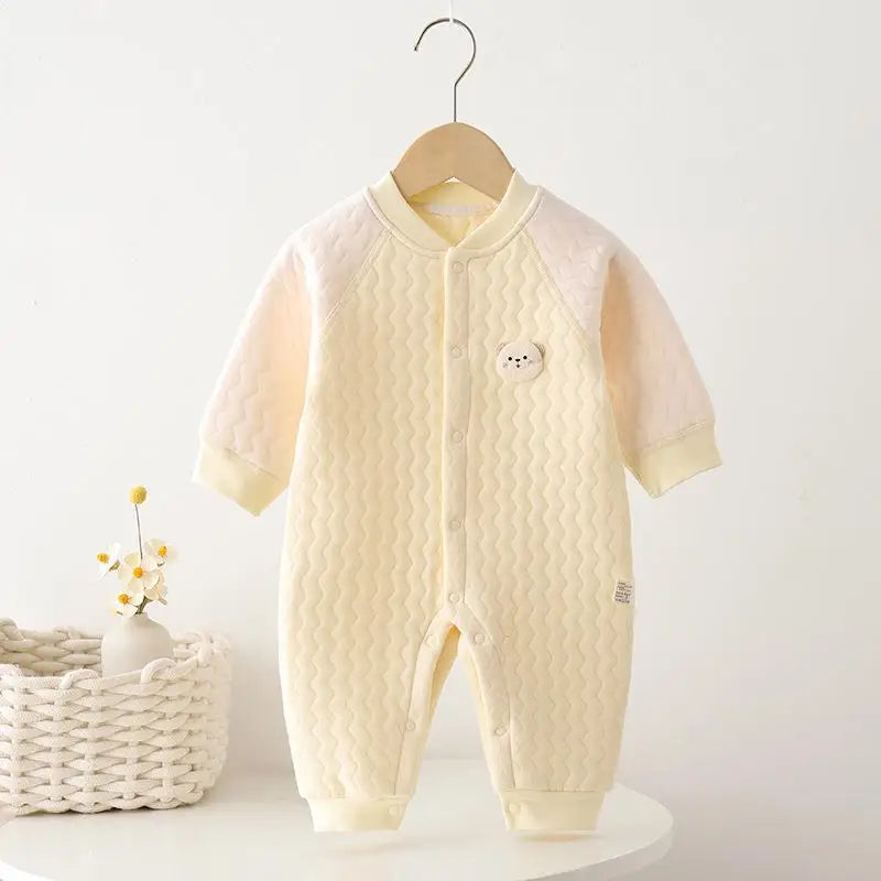 Cute Baby Long Sleeve Cartoon Bodysuit | Warm & Cozy Romper