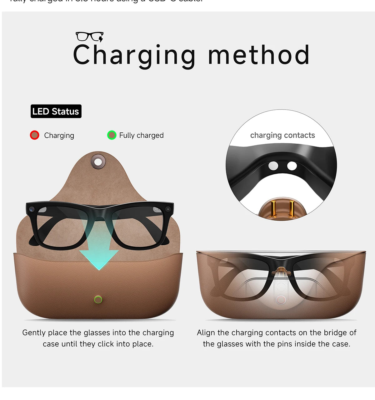 AI Smart Glasses with Real-time Translation and 800W Camera
